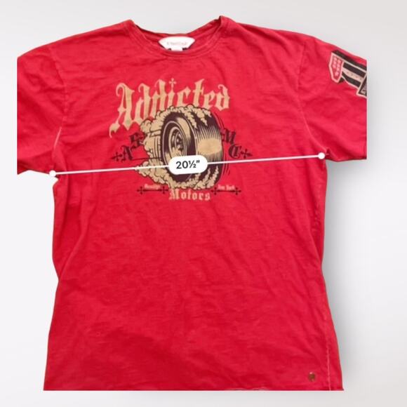Addicted Soul Motors Red Brooklyn New York Mens Tee Size XXL - Picture 4 of 6